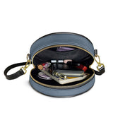 Catholight  Corinthian Elegance Leather Circle Crossbody Bag