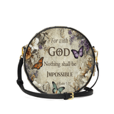 Catholight Faithful Blossom Leather Circle Crossbody Bag