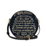 Catholight  Everlasting Life Leather Circle Crossbody Bag