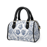 Catholight Sacred Elegance: Blue and White Devotion Leather Mini Satchel