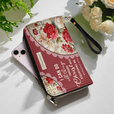 Blooming With Faith Leather Wallet Purse