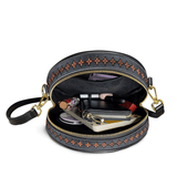 Catholight Archangel's Triumph Leather Circle Crossbody Bag