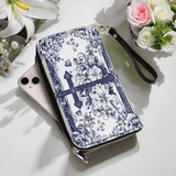 The Cross Amidst Blooming Faith - Leather Wallet Purse