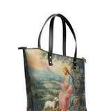 Catholight The Shepherd's Grace Leather Tote Bag