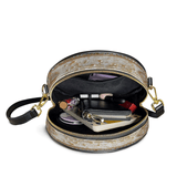 Catholight Heavenly Grace In Radiant Splendor Leather Circle Crossbody Bag