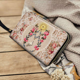 Roses of the Rosary Leather Wallet Purse