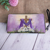 Faithful Bloom Leather Wallet Purse