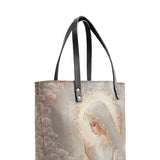 Catholight Rose Halo Devotion Leather Tote Bag