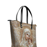 Catholight Heavenly Grace In Radiant Splendor Leather Tote Bag