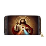 A Testament of Grace and Compassion - Leather Wallet Purse