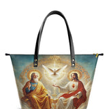 Catholight Trinity Divine The Holy Grace Leather Tote Bag