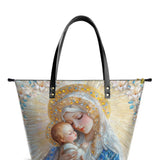 Catholight Divine Grace and Serenity Leather Tote Bag