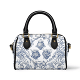 Catholight Sacred Elegance: Blue and White Devotion Leather Mini Satchel