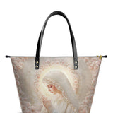 Catholight Rose Halo Devotion Leather Tote Bag