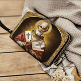 Saint Nicholas: The Patron of Generosity - Leather Wallet Purse