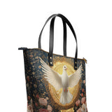 Catholight Dove of Eternal Light Leather Tote Bags