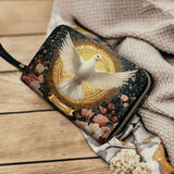 Dove of Eternal Light Leather Wallet Purse