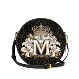 Catholight  The Divine Monogram Leather Circle Crossbody Bag