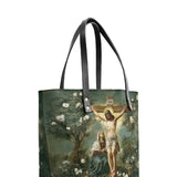 Catholight The Cross of Redemption Leather Tote Bag