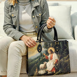 The Divine Shepherd's Grace Leather Bag