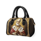 Catholight  Saint Nicholas The Patron of Generosity Leather Mini Satchel