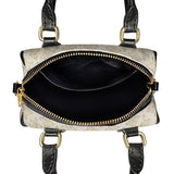 Catholight  The Ave Maria Pattern Leather Mini Satchel