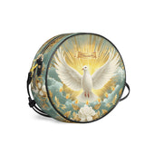 Catholight Grace of the Holy Spirit Leather Circle Crossbody Bag