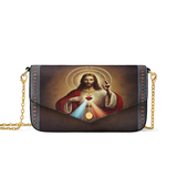 Catholight  A Testament of Grace and Compassion Envelope Chain Crossbody Bag