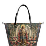 Catholight Archangel's Triumph Leather Tote Bag