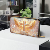 Dove of Peace Leather Wallet Purse