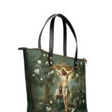 Catholight The Cross of Redemption Leather Tote Bag