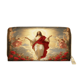 Glorious Ascension Christ Rising in Majesty - Leather Wallet Purse