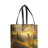 Catholight Divine Light and Love Leather Tote Bags