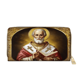 Saint Nicholas: The Patron of Generosity - Leather Wallet Purse