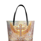 Catholight Dove of Peace Leather Tote Bags