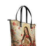 Catholight Little Flower Elegance Leather Tote Bags