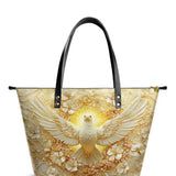 Catholight Wings of Serenity Leather Tote Bags