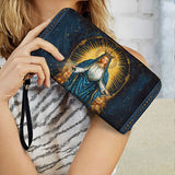 Celestial Devotion Leather Wallet Purse