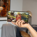 Saint John The Baptist Shepherd Leather Wallet Purse