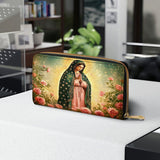 Catholight  Roses of Guadalupe Leather Wallet Purse