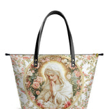 Catholight Virgin Mary's Grace Leather Tote Bags