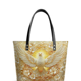 Catholight Wings of Serenity Leather Tote Bags