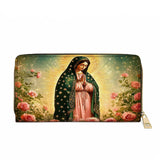 Catholight  Roses of Guadalupe Leather Wallet Purse