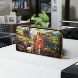 Saint John The Baptist Shepherd Leather Wallet Purse