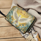 Grace of the Holy Spirit Personalized Leather Wallet Purse