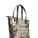 Catholight Faithful Blossom Leather Tote Bags