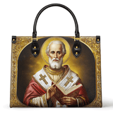 Saint Nicholas The Patron of Generosity Leather Bag