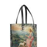 Catholight The Shepherd's Grace Leather Tote Bag