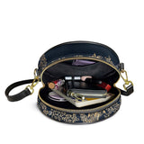 Catholight  Everlasting Life Leather Circle Crossbody Bag