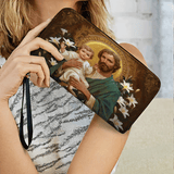 Guardian of Faith and Purity - Leather Wallet Purse